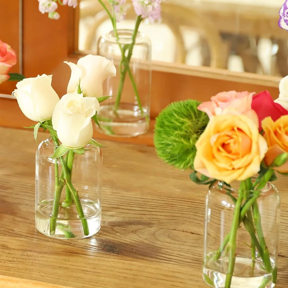 Glass Bud Vases Set of 24,Clear Flower Vase for Centerpieces, Small Vases for Flowers,Decor Centerpiece, Decorative Vase