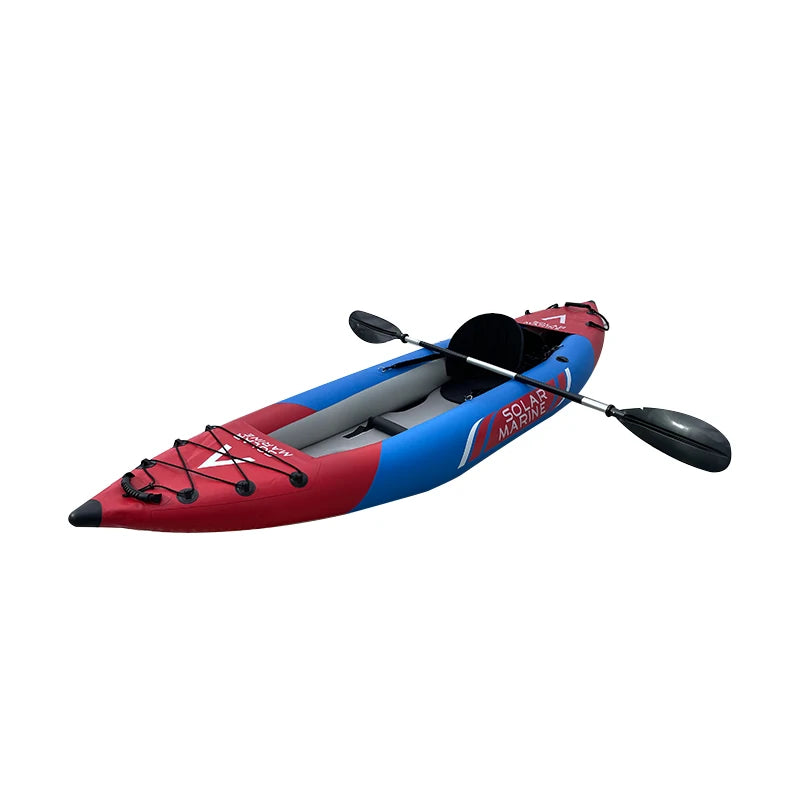 Solarmarine Inflatable Double Brushed Kayak, Competition Canoe, Folding Rafting Kayaks, Recreational Paddleboard, Fishing Dinghy
