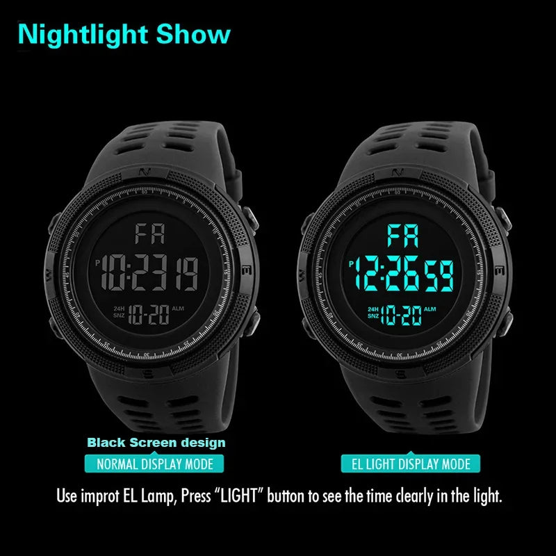 YIKAZE X01 Men's Digital Watches Multifunction Military Men Sports Wristwatch Sweatproof Luminous Man Student Electronic Watch