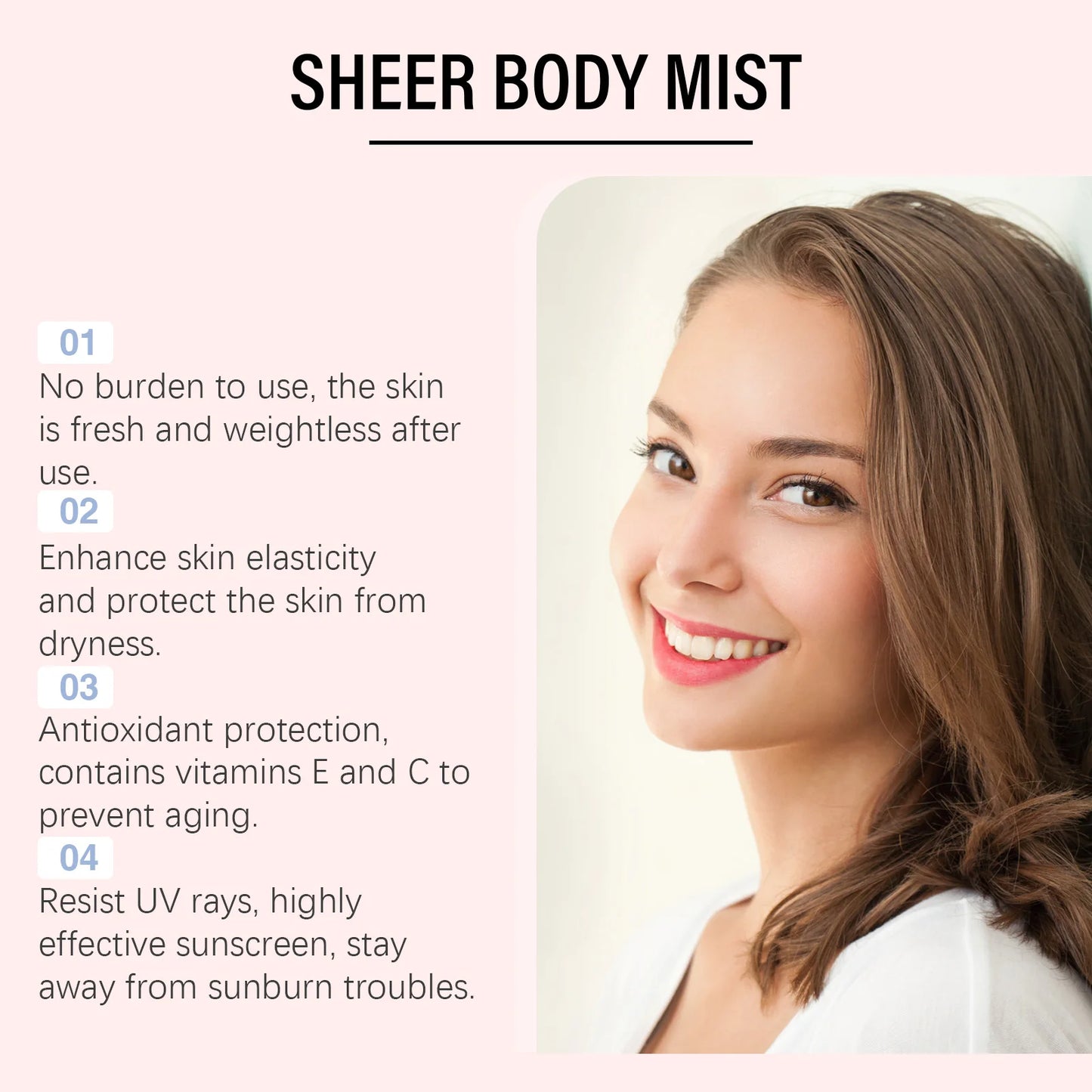 Facial Sunscreen Spray Strong Moisturizing Rapid Absorption Refreshing Not Sticky Isolate Uv Anti Oxidation Body Sunblock Cream