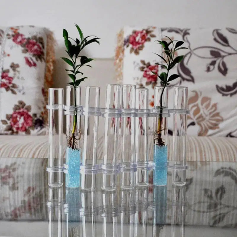 Hinged Flower Glass Vase Test Tube Creative Plant Holder Hydroponic Container Living Room Office Dining Table Floral Home Decor