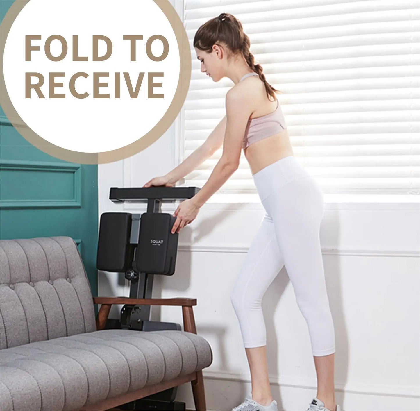 leikefitness Deluxe Multi-Function Deep Sissy Squat Bench Home Gym Workout Station Leg Exercise Machine