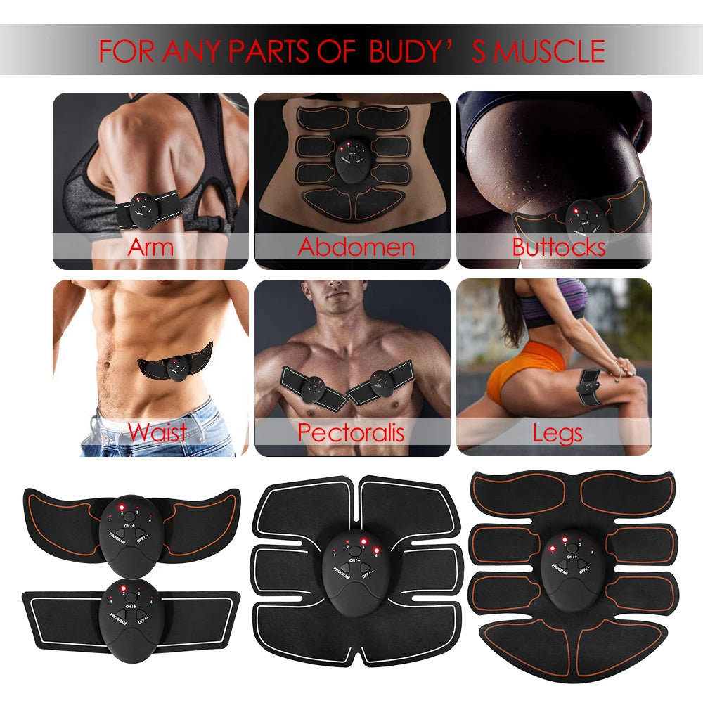 Muscle Stimulator Hips Arms Abdomen Muscle Trainer Abs EMS Wireless Smart Abdominal Muscle Toner Home Slimming Fitness Machine