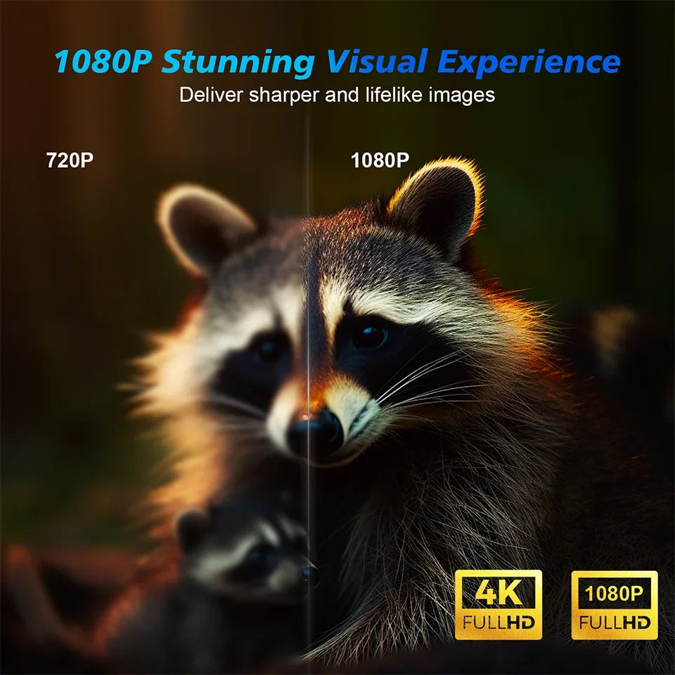 New Household Portable Projector 350 ANSI Movie Daylight Projector Android 11.0 Smart Projector 4K Decoding Auto Focus Projector