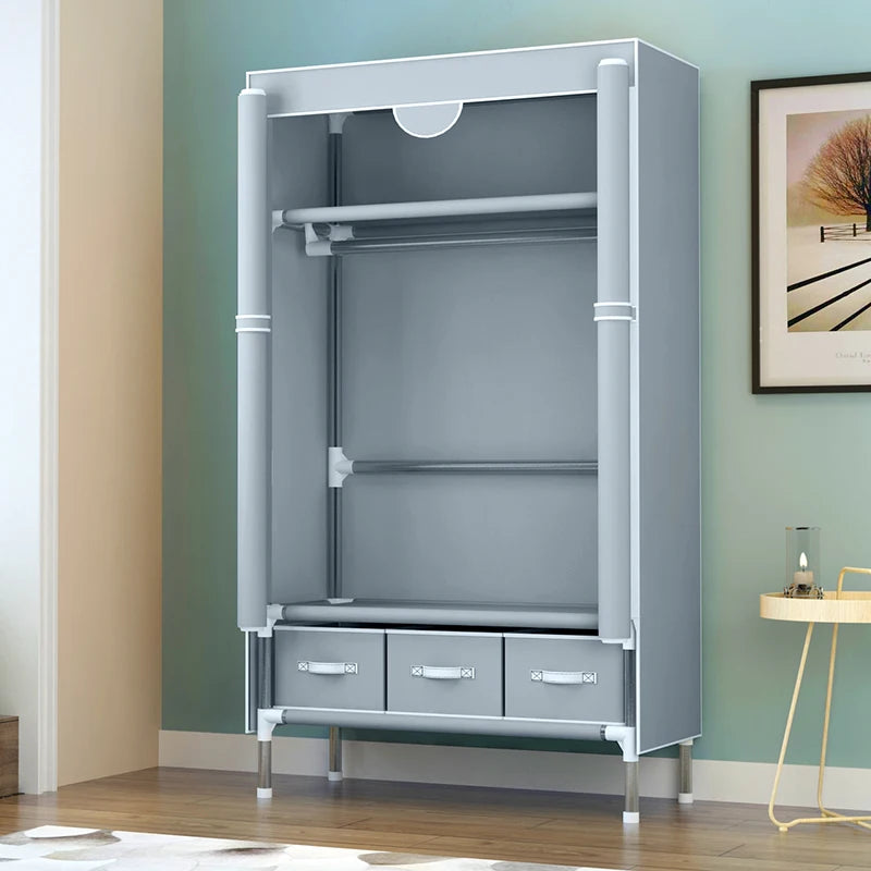 Minimalist Modern Cloth Wardrobe Simple Armoire 19MM Bold Firm Fashion Storage Cabinets Wardrobe Double Person Locker 2025