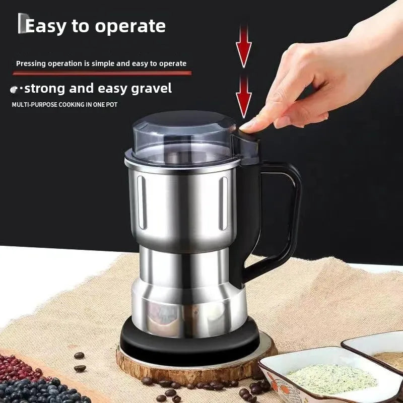 500ml Electric Grinder:Ultra-Fine Powder for Grains/Herbs/Spices | Stainless Steel Multi-Purpose Mill | Compact, Fast&Easy-Clean