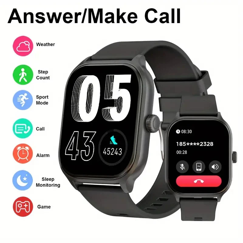 HOT New full touch screen smart watch, multifunctional smart sports watch, can answer and make calls, and has message reminders