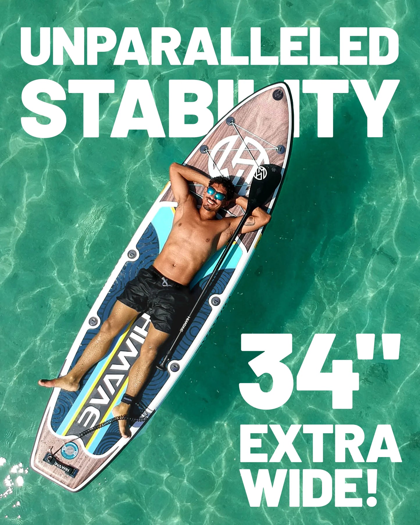 HIWAVE Waterproof Inflatable Paddle Sup Board Adult Standing Style Aquatic Fishing With Accessories SUB MYBOAT