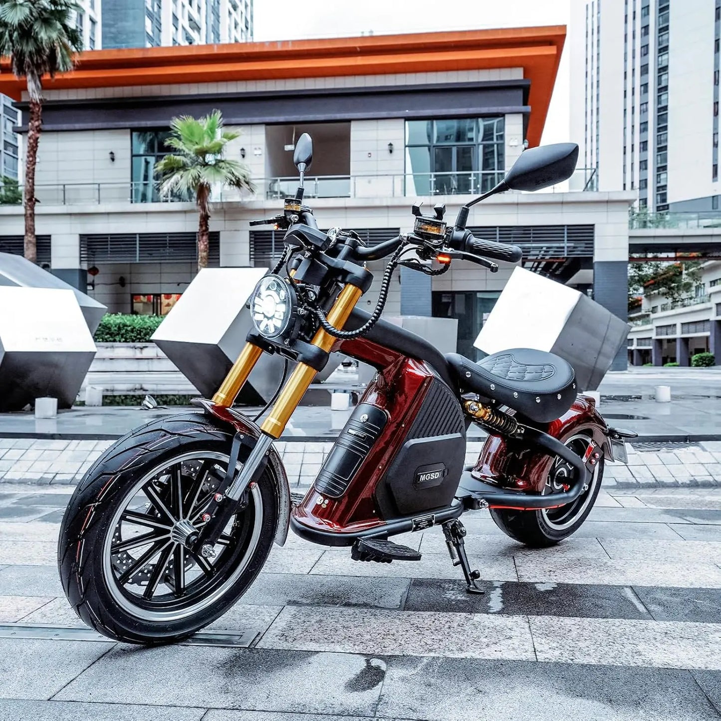 M8S Electric Motorcycle for Adults 72V Lithium Battery Long Range IP6 Color LCD Display Street Legal High Speed Bike