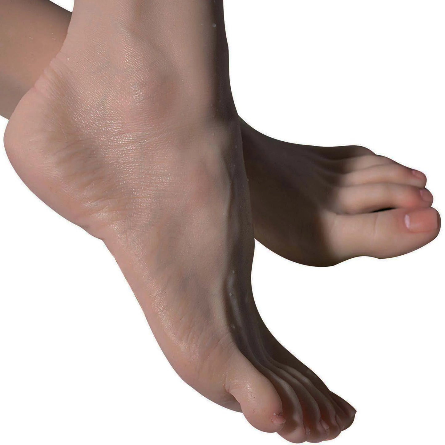 Zilasegy A Pair Silicone Feet Model Realistic Fake Foot Female Mannequin Display Sandal Shoe Sock Art Sketch Nail