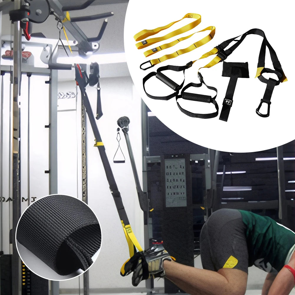 Suspension Trainer System Suspension Training Strap Resistance Trainer Fitness Straps Bodyweight Resistance Bands for Home Gym