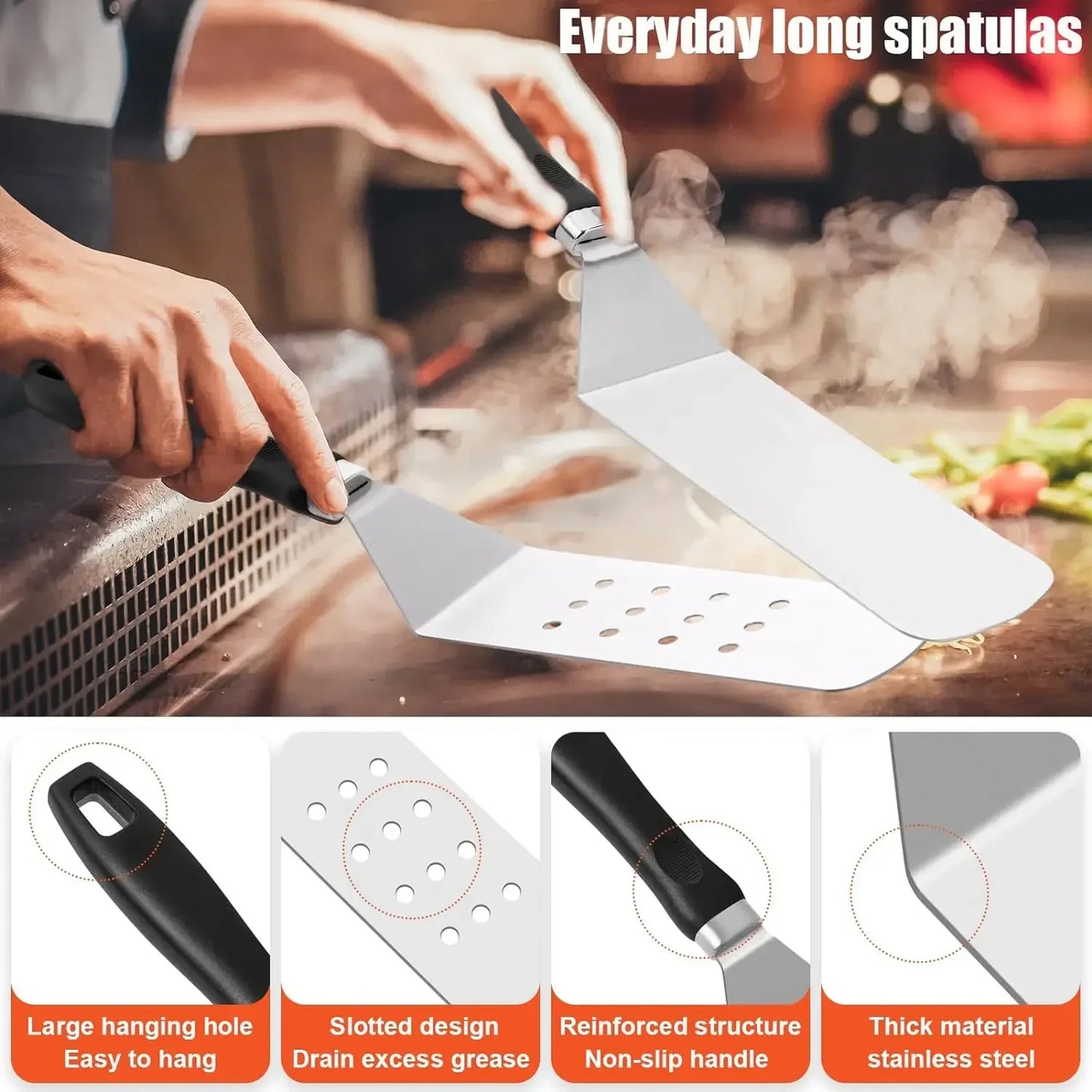 42PCS Stainless Steel Barbecue Tools Teppanyaki Accessories Set for Outdoor Travel Camping Barbecue Teppanyaki Kitchen Tools
