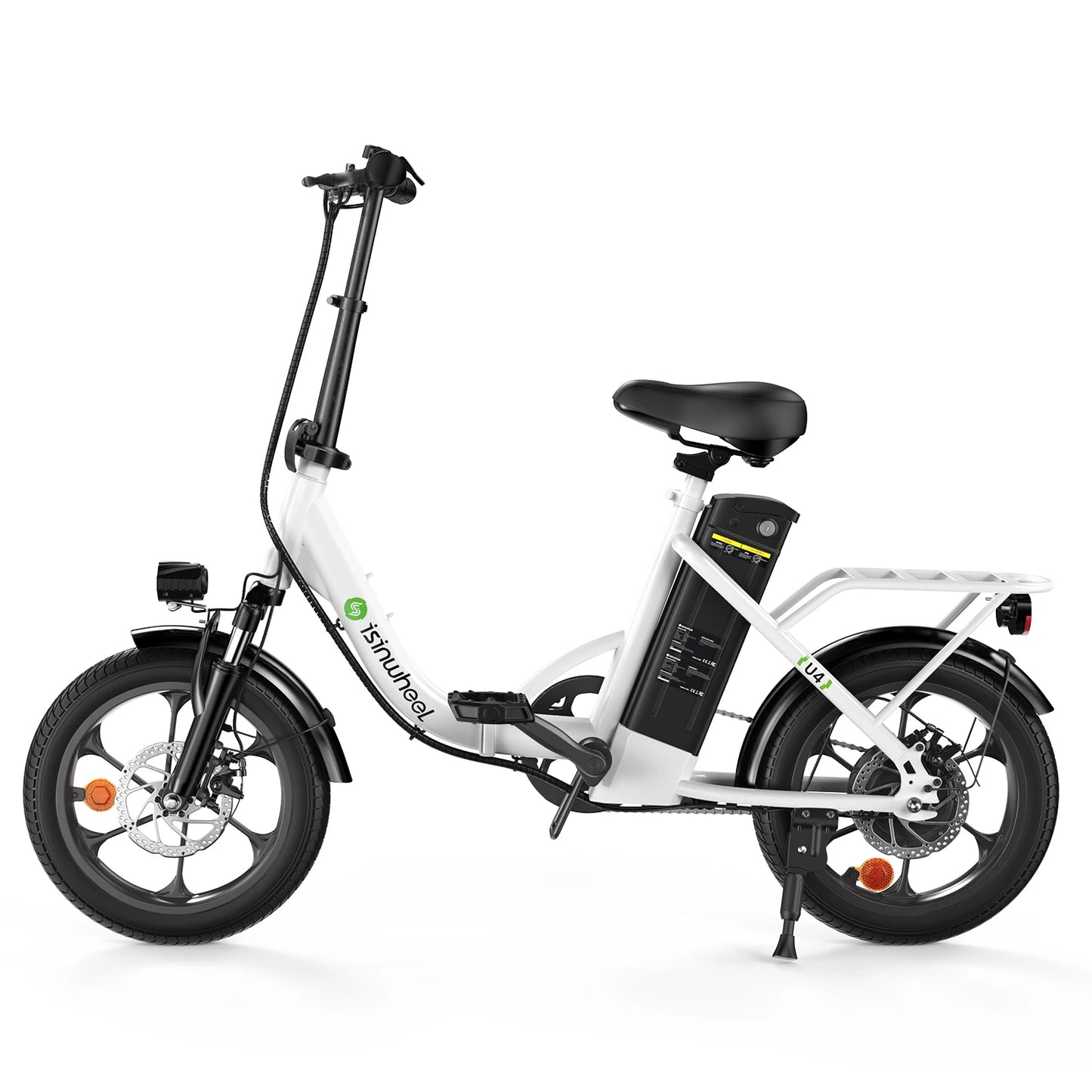 Isinwheel U4 Adult Electric Bicycle,500W city ebike, 36V 10.4AH commuting E-bike, 16 Tire Foldable Electric Bike