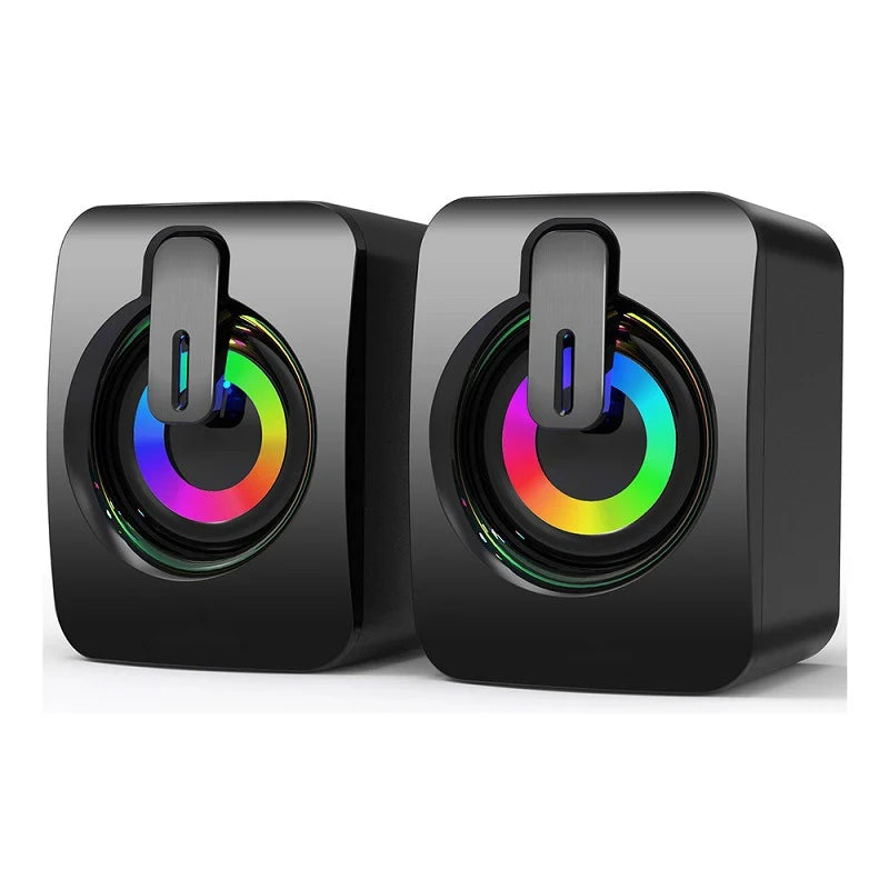 Computer Speakers HiFi Stereo Microphone Audio PC Speaker USB Wired Caixa De Som with LED Light for Desktop Computers PC Laptop