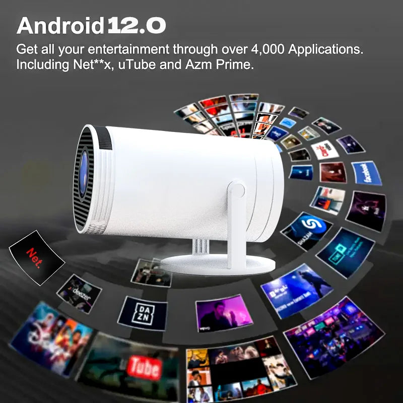 MangoCloud S100 Portable Projector 720p Home Cinema for Parties Gift Compact Size HD Projector for Entertainment