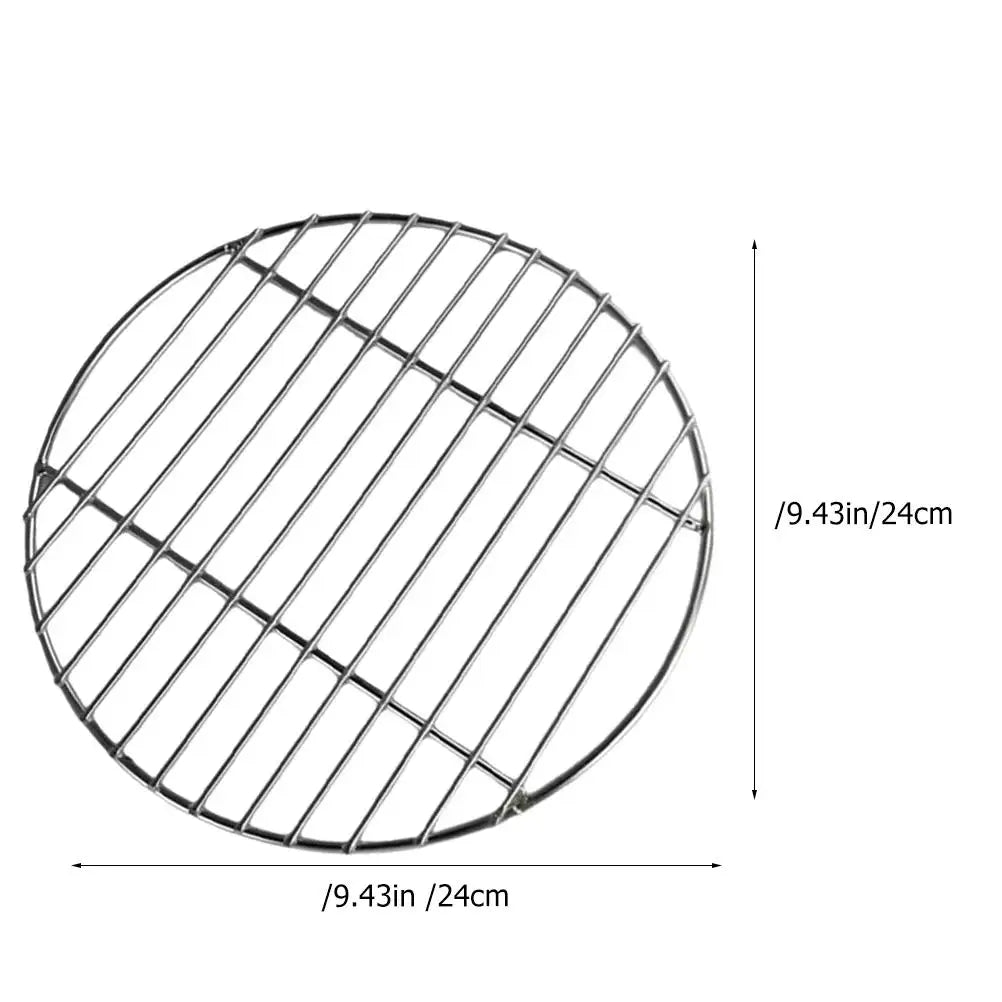 Round 24cm Stainless Steel Barbecue Mesh Grill Net Bbq Grilling Mat Outdoor Camping Tools Kitchen Barbecue Accessories