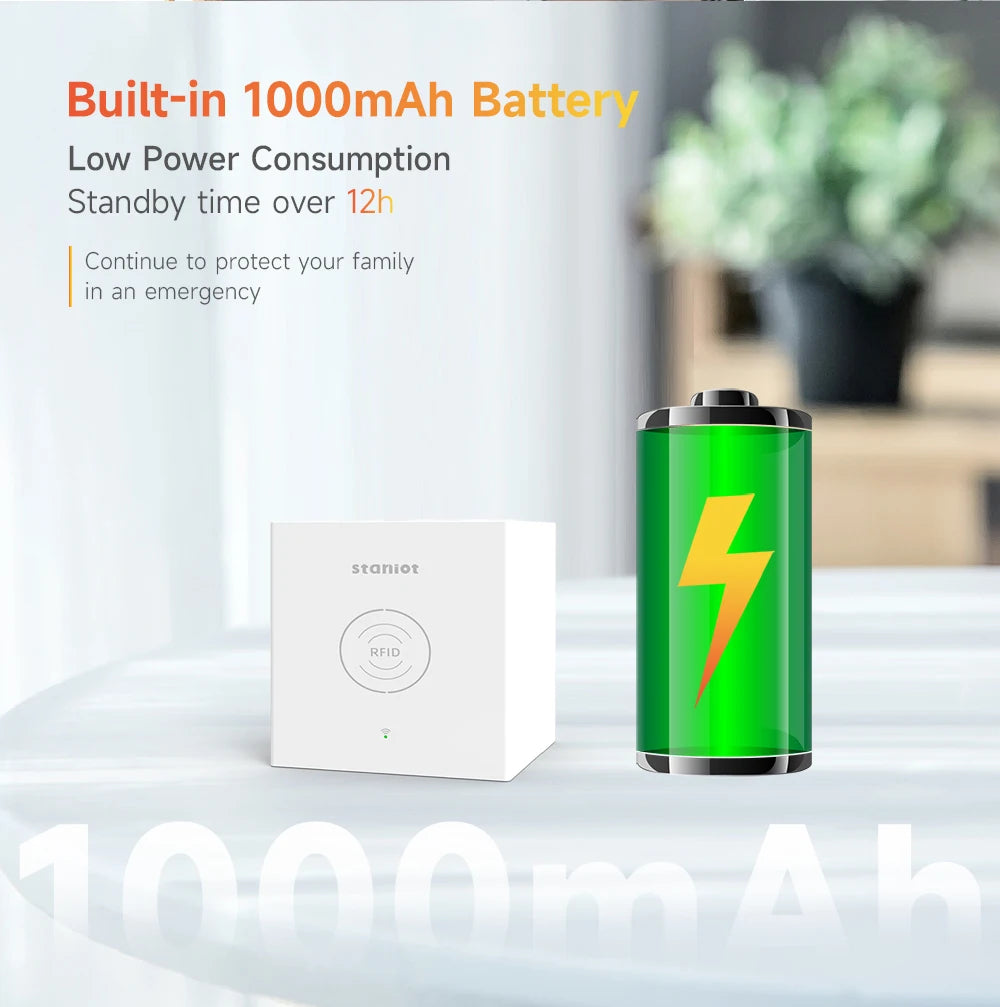 Staniot Tuya Smart Wireless WiFi Home Security Alarm System Built-in Siren Alexa Mobile APP Control With 18 Doorbell Ringtones