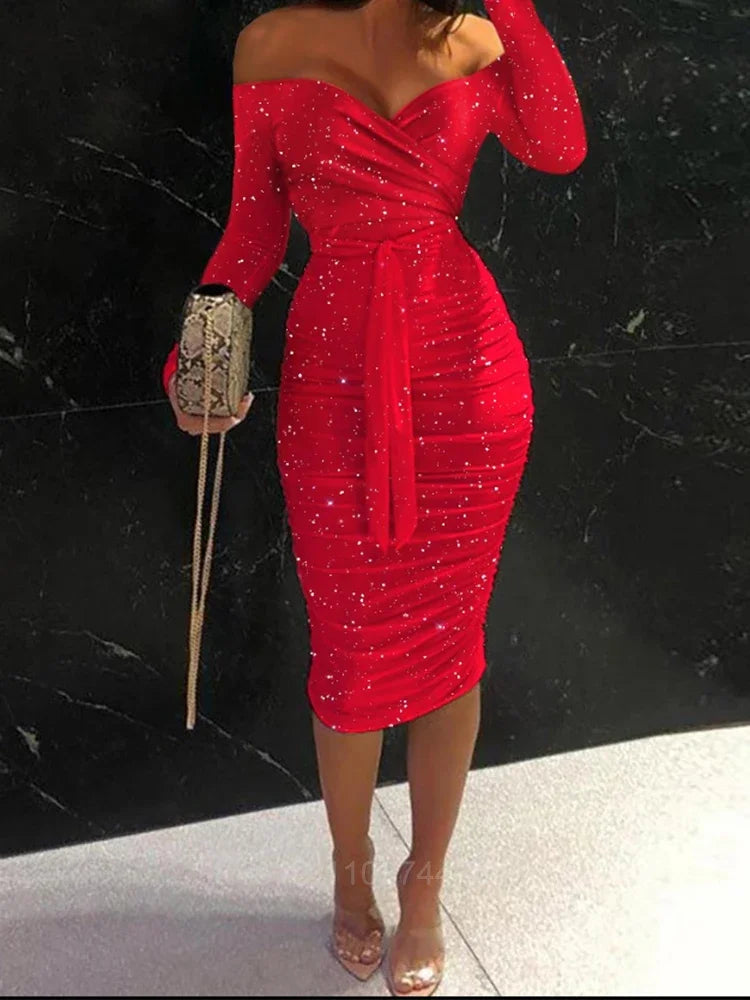 Sexy Bag Hip Waist Dress For Women 2024 Summer Elegant Evening Party Black Red Formal Occas Dress Female Clothing Mini Skirt