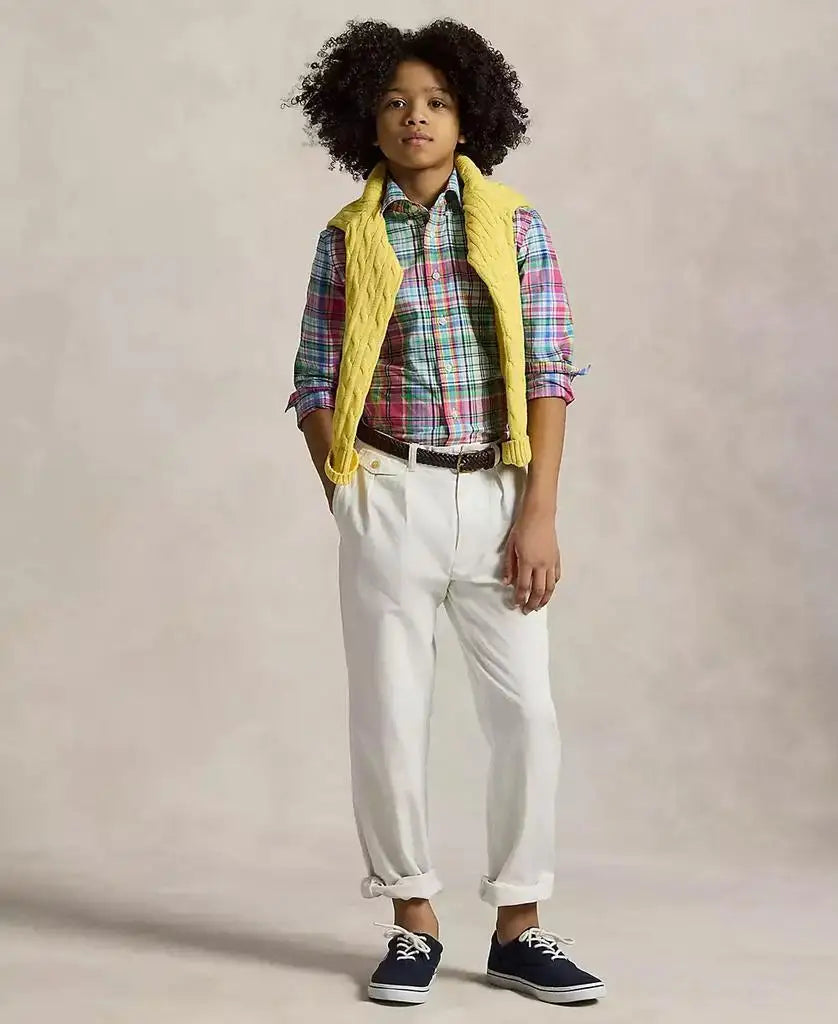 Polo Ralph Lauren | Big Boys Plaid Cotton Poplin Shirt