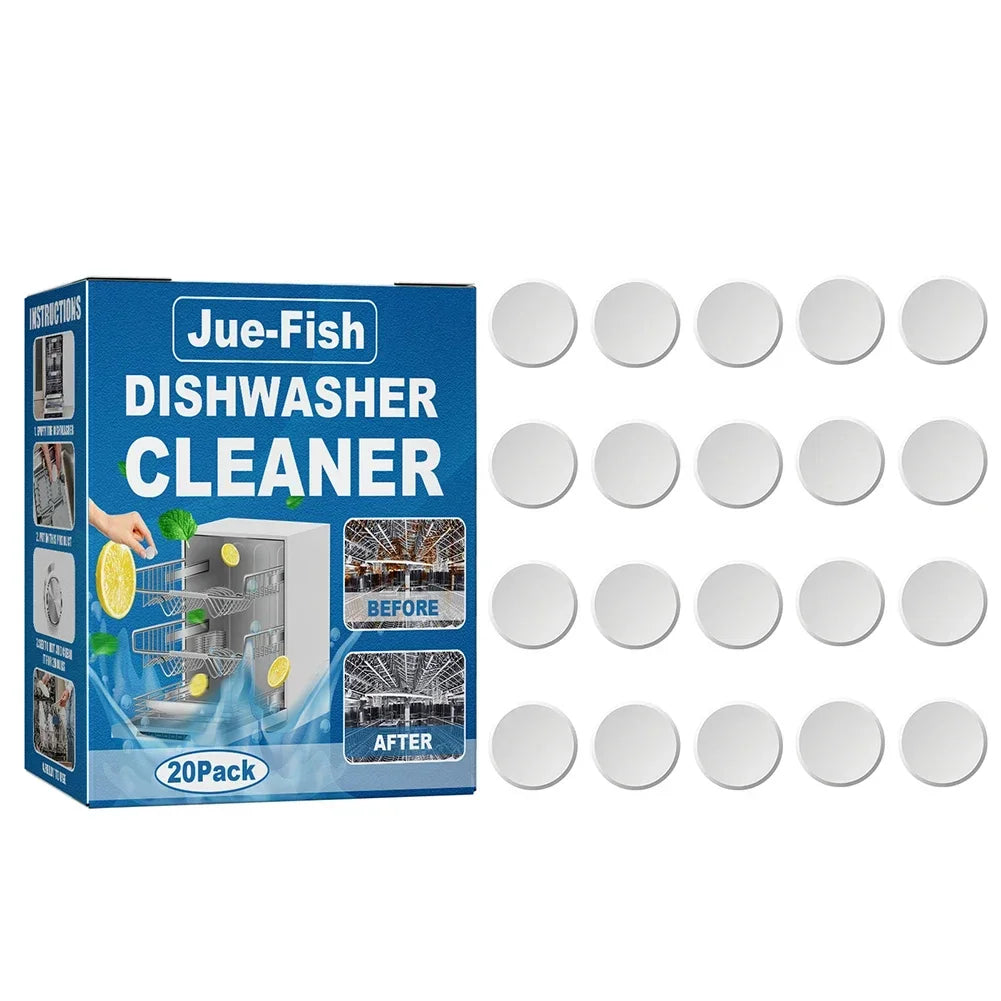 Dishwasher Cleaner Strong Oil Stain Removal Descaling Detergent Tablets Kitchen Cleaning Tools for Dishwasher Washing Machine