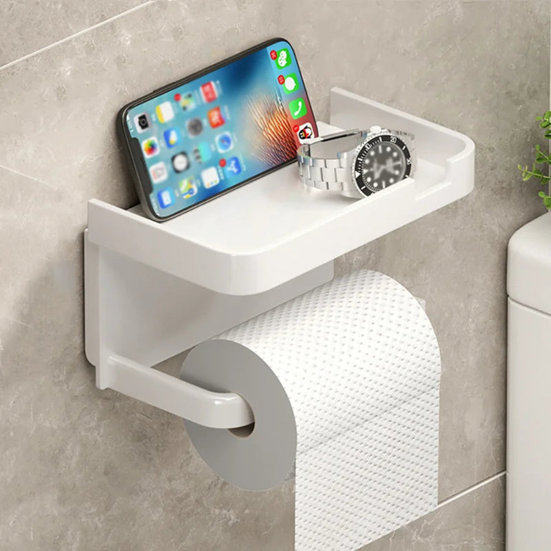 Bathroom Paper Holder Toilet Storage Rack Multi-functional Stainless Steel Bathroom Wall-mounted Storage Box