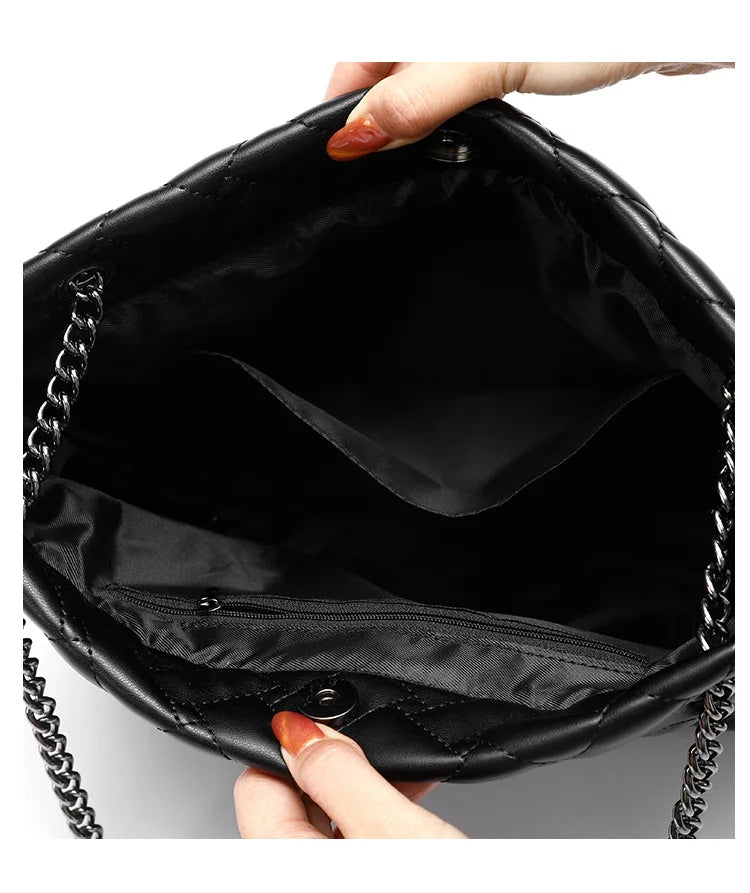 2024 Fashion Women's Bag Diamond Quilted Chain Shoulder Bag Crossbody Bag Eagle Head Tote