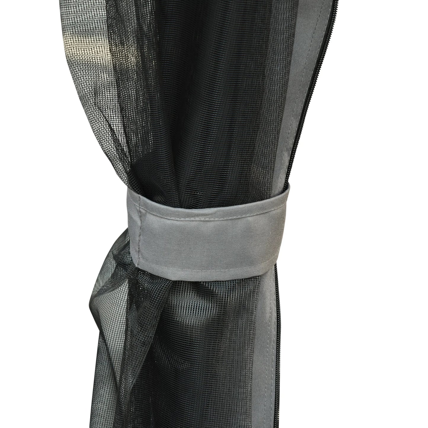 Outsunny 3 Seater Swing Chair 3-in-1 Convertible Garden Swing Seat Bed Gazebo Patio Bench Outdoor with Double Tier Canopy