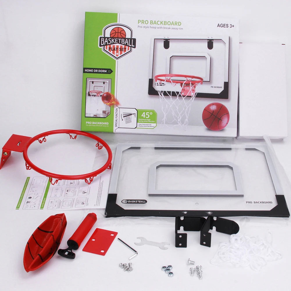 Indoor Basketball Hoop Basketball Hoop Set with 1 Ball Room Basketball Hoop with Electronic Scoreboard Gifts for Kids Boys Teens
