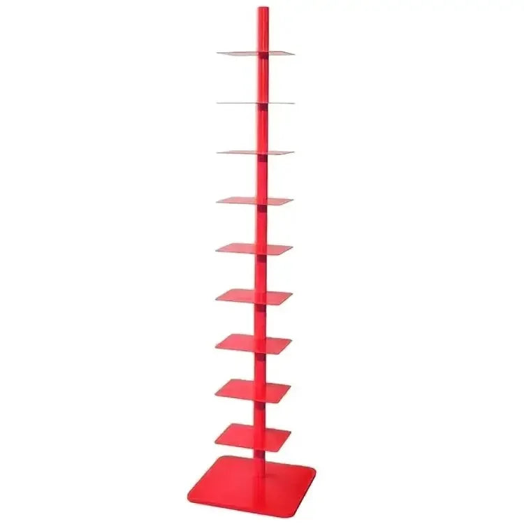 MOMO Iron Living Room Shelf Simple Storage Floor Ins Creative Multi-layer Rotating Invisible Display Shelf Bookshelf