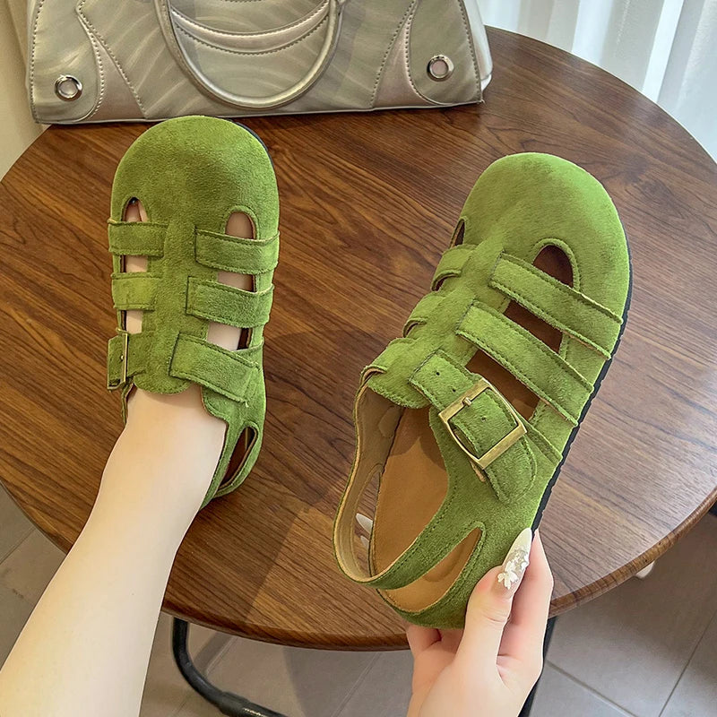Shoes Woman 2025 Sandals Footwear Roman Platforms for Women's Trends Offers Comfortable Pink Mules Sandal Barefoot Summer Flats