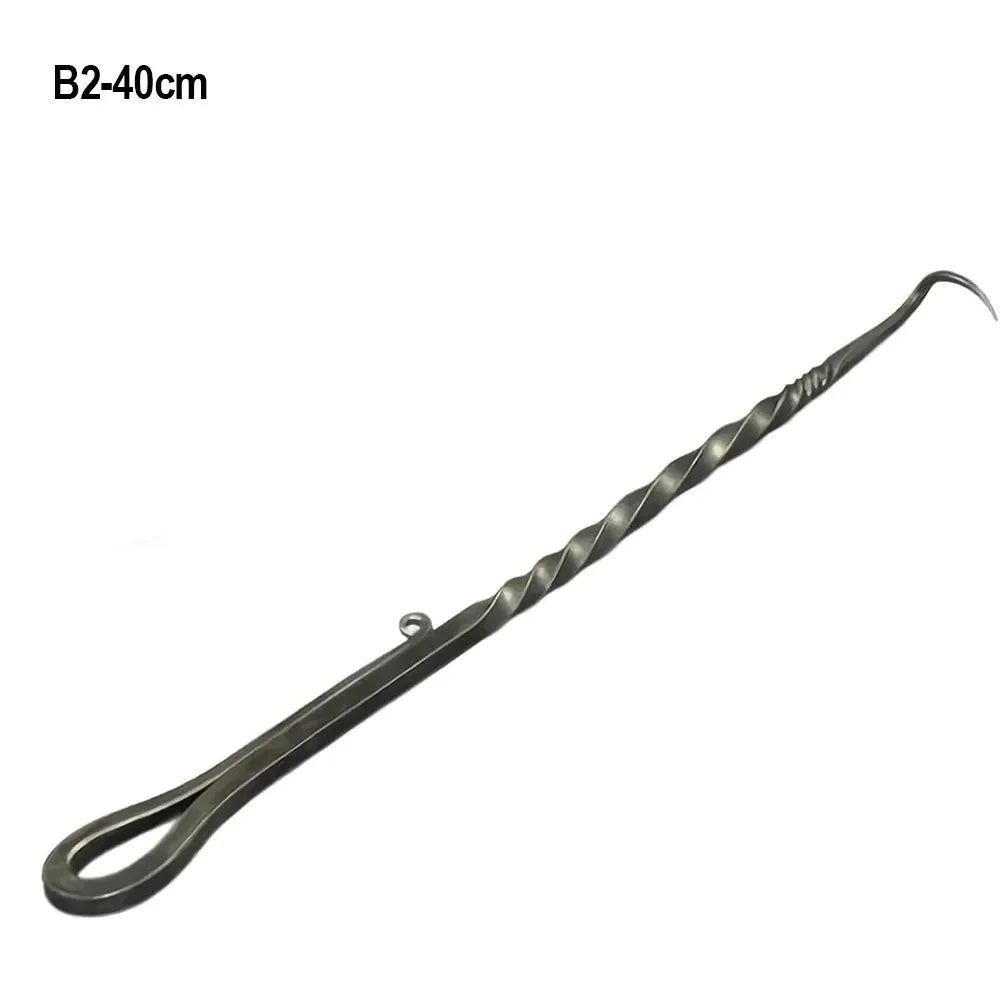 New Stainless Steel BBQ Food Flipper Cooking Grilling Outdoor Camping Cooking Meat Hook Flipper Grill Accessories BBQ Grill