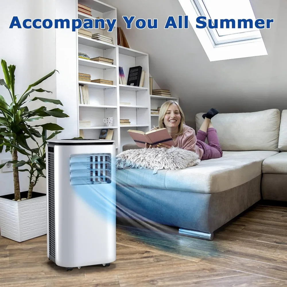 9000 BTU air conditioning unit, 2-speed air, cooling area up to 350 square feet, 24-hour timer, with window kit