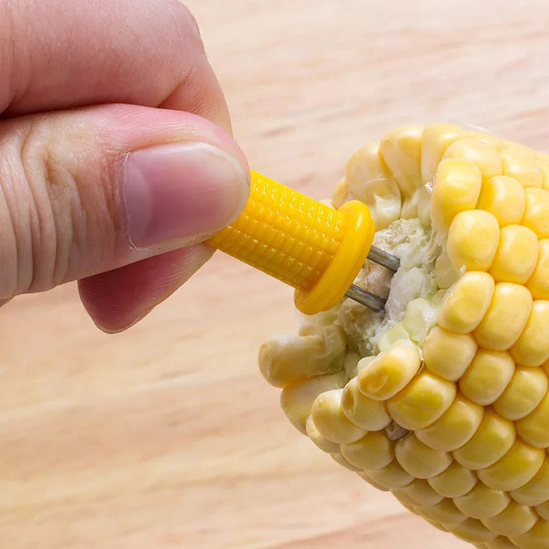 10Pcs Corn Holders Small Stainless Steel Corn Cob Holder Outdoor Barbecue Cooking Corn Forks BBQ Food Picks Kitchen Accessories