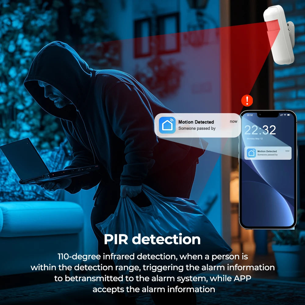WIFI Smart Home Security Protection Alarm System 433MHZ Motion Detector Door Sensor Burglar IP Camera Work Alexa