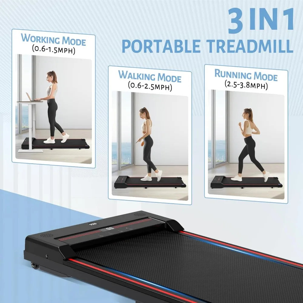 Walking Pad,Under Desk Treadmill,Treadmills for Home,340 Lbs Capacity,3 in 1 Portable Walking Pad