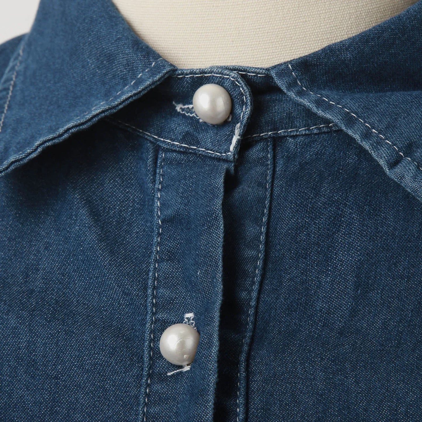 Women'S Casual Sweet Ruffled Denim Shirt Loose Thin Long-Sleeved Blouse Jacket Korean Style Y2k Ruffles Neck Vintage Denim Shirt