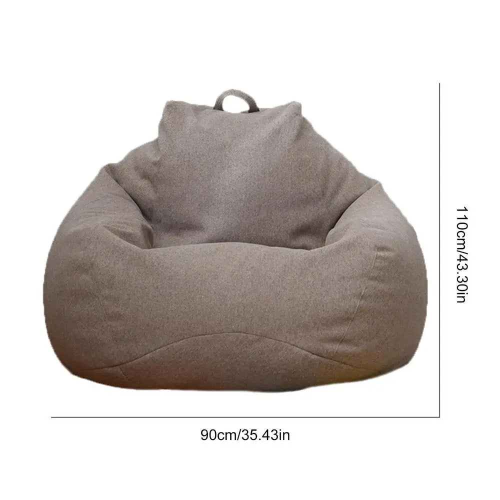 Lazy Sofas Cover Large Bean Bag Cover Without Filler Breathable Adult Child Tatami Living Room Decorative Cover