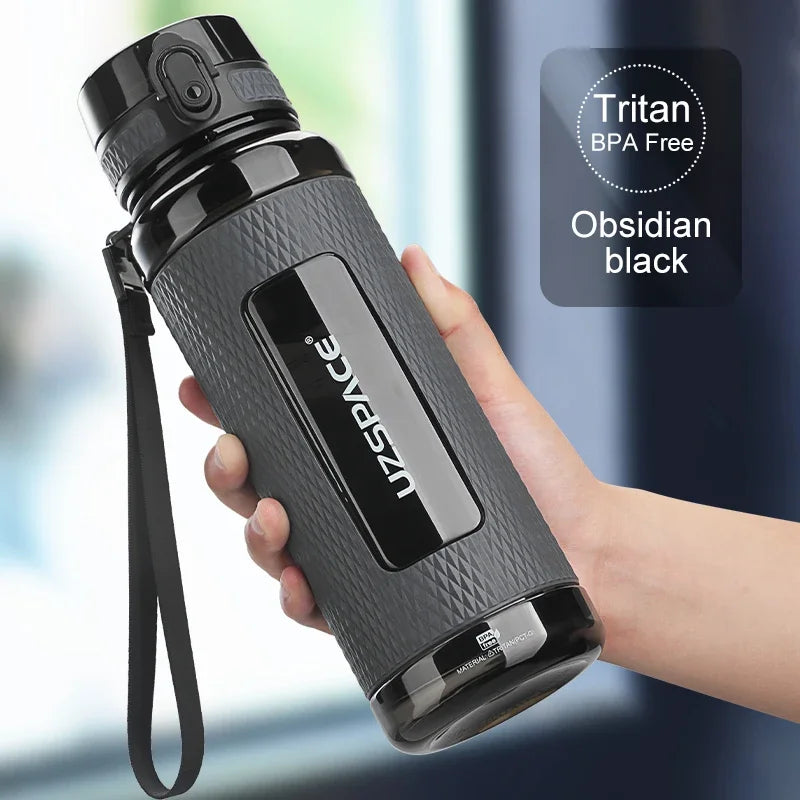 UZSPACE Sport Water Bottles BPA Free Portable Gym Anti-fall Leak-proof Large Capacity Fitness Kettle Tritan Plastic Drink Bottle