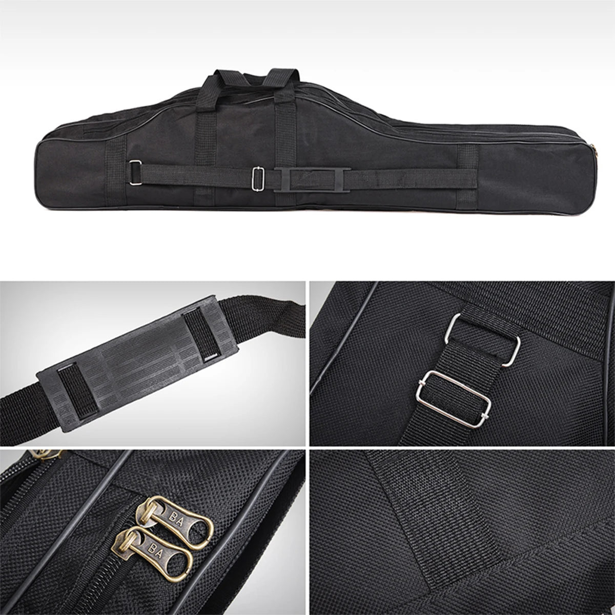 Fishing Rod Case 2 Layer Fishing Rod Bag Portable Folding Fishing Rod Carrying Bag