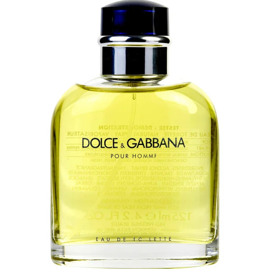 Dolce & Gabbana men Eau De Toilette Spray 125ml Tester Citrus Fragrance Covered or uncovered, random packaging is rudimentary