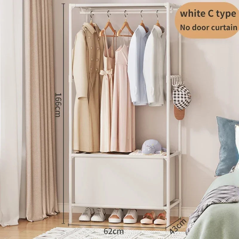 Simple Wardrobe Dustproof Wardrobe with Drawers Household Assembled Simple Storage Armoire Large Capacity Bedroom Furniture