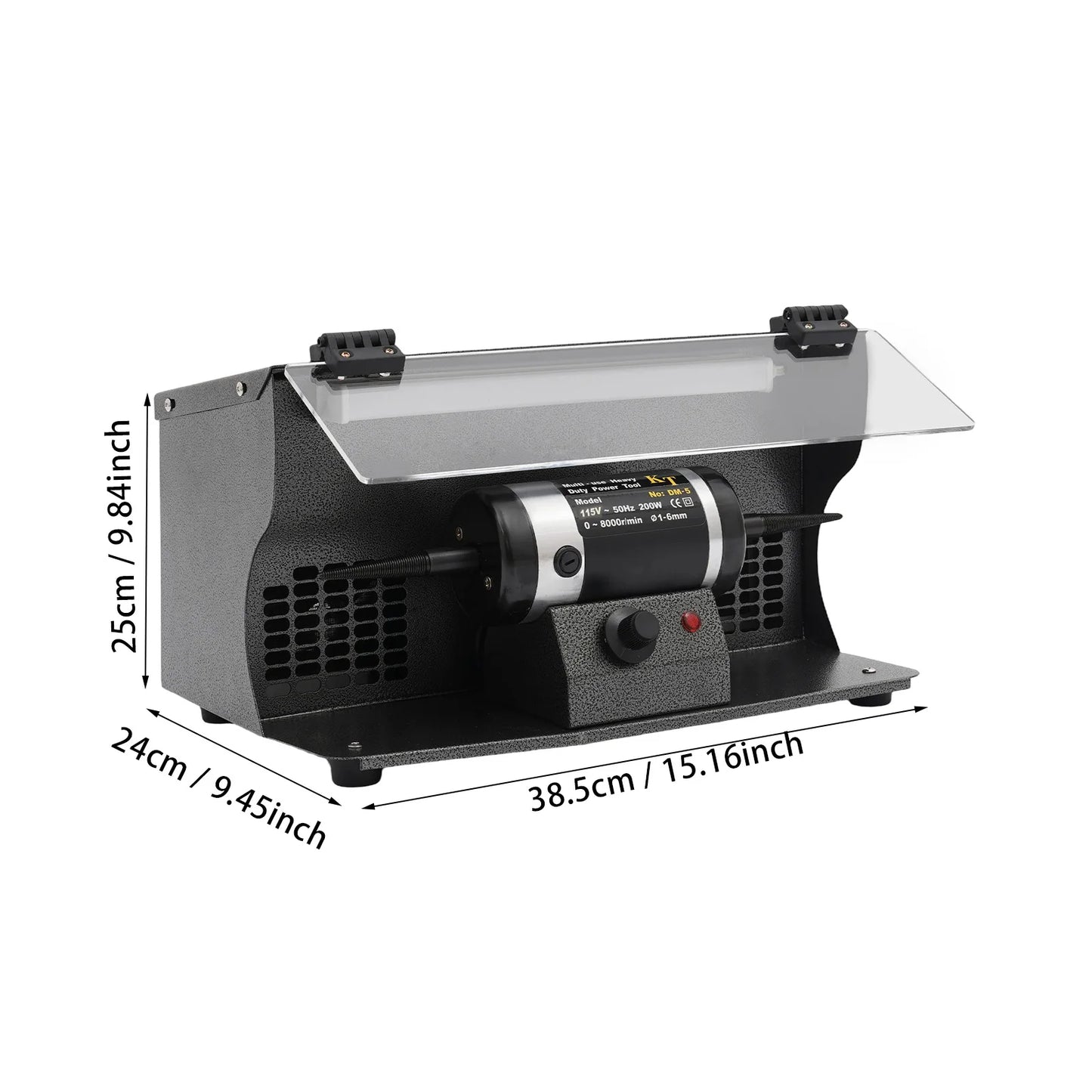 Polishing Machine with Dust Collector Variable Speed 0-8000r/min Pure Copper Motor for Steel Woodwork Hardware Polishing