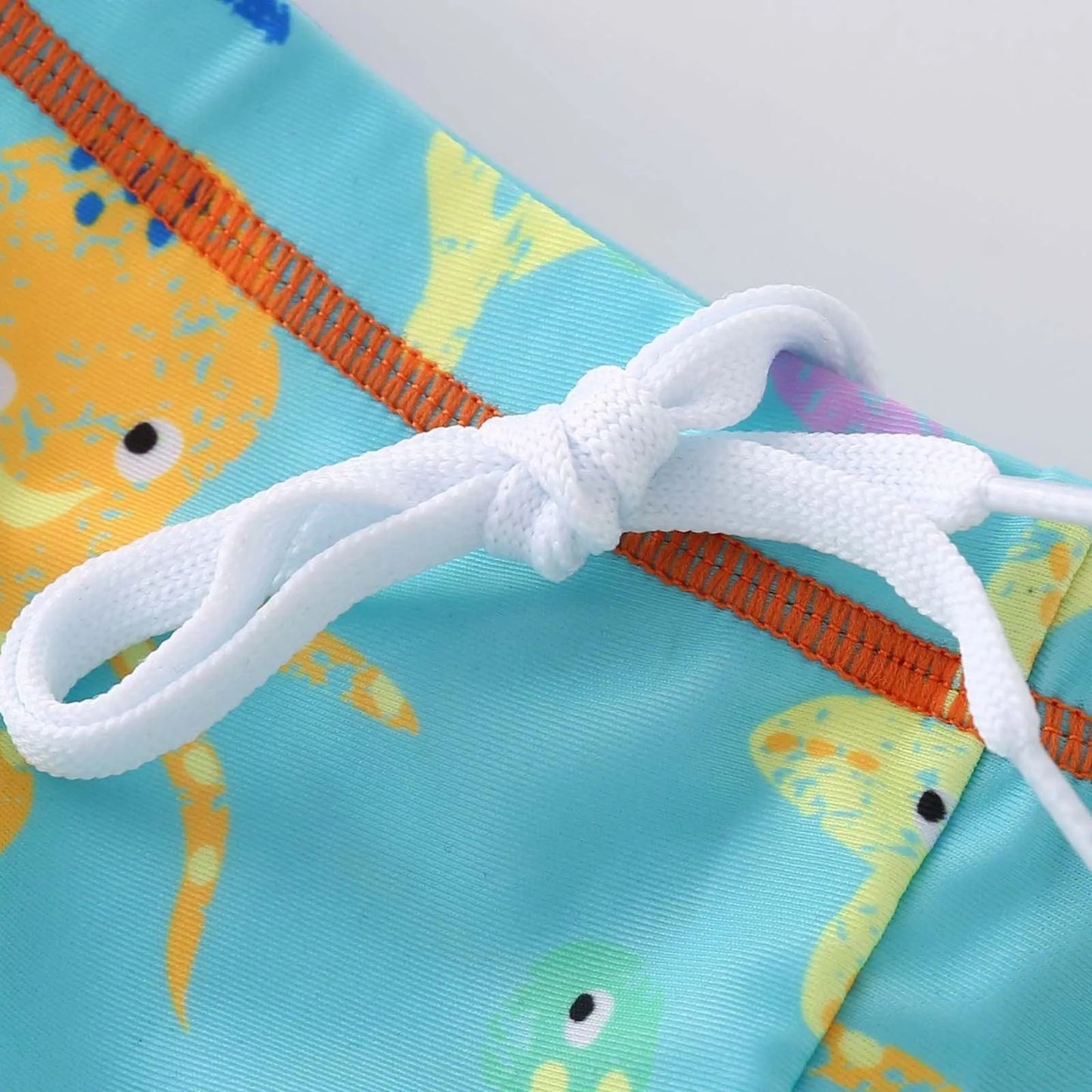 Little Boy Swimming Costume One-Piece Small Octopus Cartoon Cute Pattern Spa Swimming Costume Short-Sleeve Swimsuit For Boys