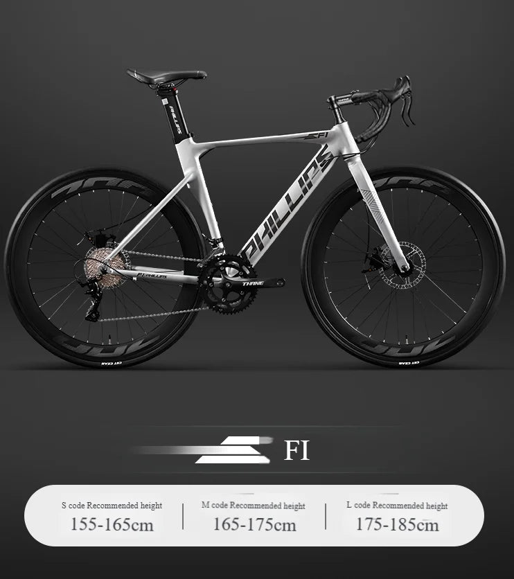 2025 Ultra-light Road Bike Hydraulic Disc Brake 27/14/16/18 Speed Wind Breaking Competition Bicycle Lightweight Speed Racing