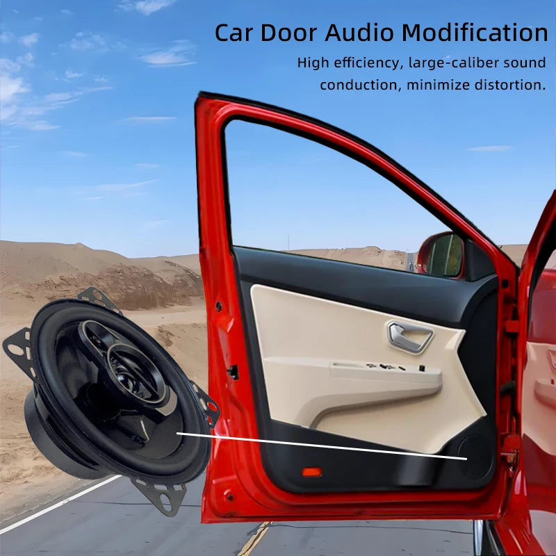2pcs (2X280W) 560W Premium 4-Inch HiFi Car Speakers - HD Audio, 4.0 Surround, App Control, Universal Flush Mount