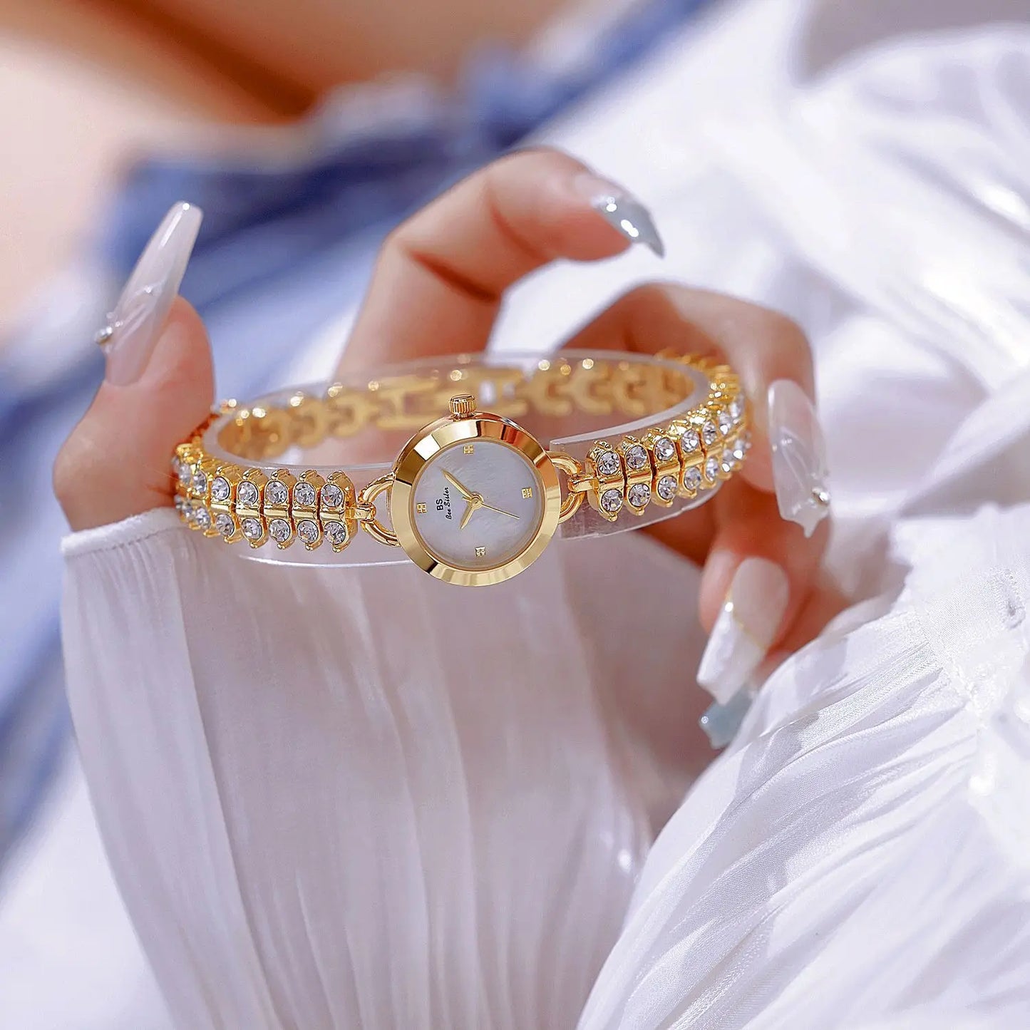 Elegant Watches For Woman Luxury High Quality Diamond Wheat Ladies Gold Bracelet Clock Fashion Waterproof Quartz Wristwatch