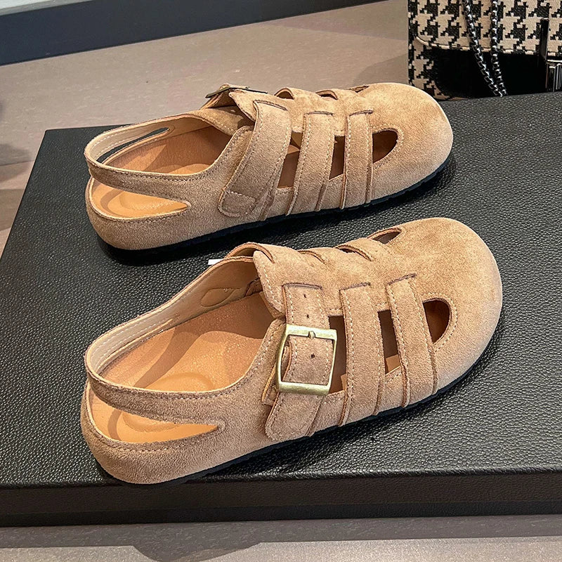 Shoes Woman 2025 Sandals Footwear Roman Platforms for Women's Trends Offers Comfortable Pink Mules Sandal Barefoot Summer Flats