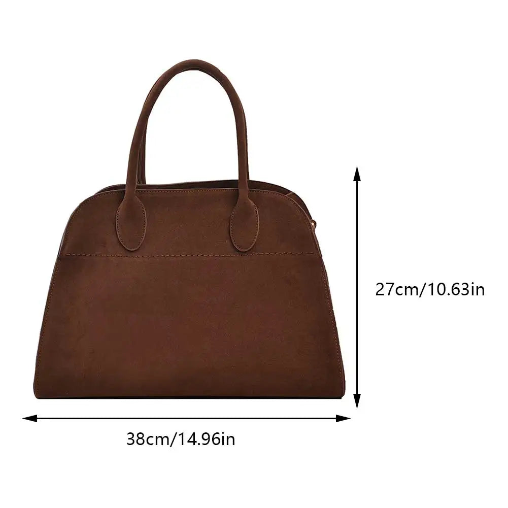 Women Suede Tote Bag Suede Shoulder Bag Stylish Crossbody Bags Trendy Carrying Bag Fashion Designer Bags Top-handle Satchel Bag