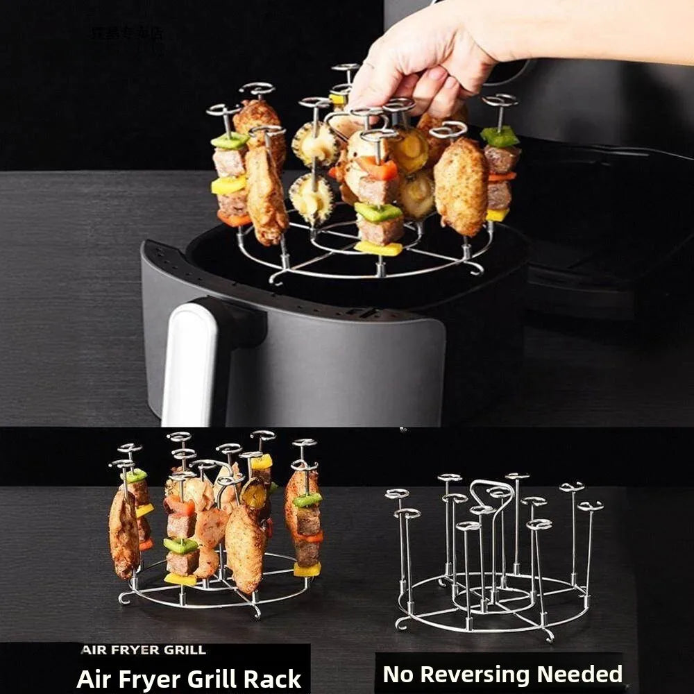 Vertical Air Fryer ill 304 Stainl Steel Kitchen Home Oven Accories Skewer Sti BBQ ill Ra Outdoor Cooking Tools