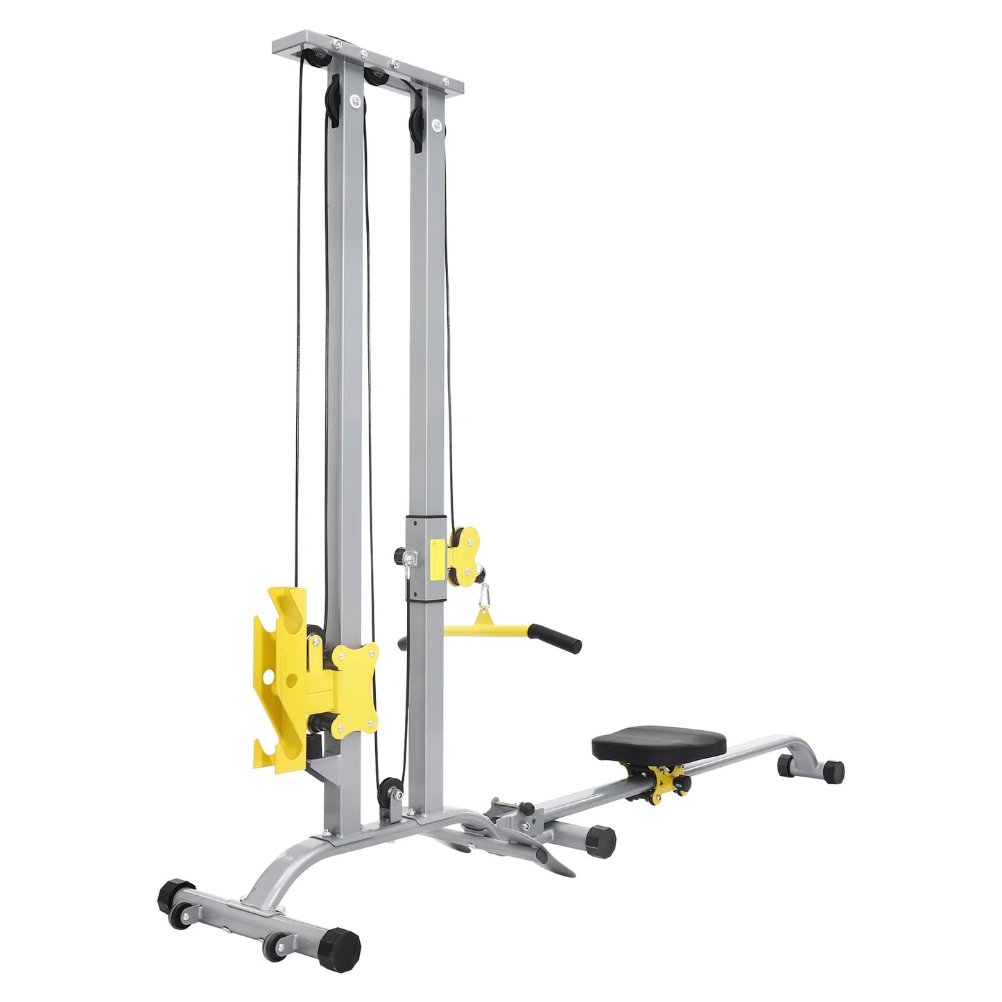 Unisex Station for Home Gym Multifunctional Equipmentfor Full Body Workout Fitness Rack Modes/Height Adjustable W/Backrest